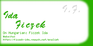 ida ficzek business card